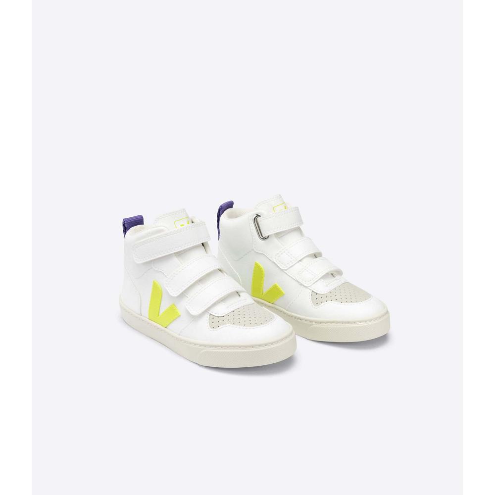 Veja V-10 MID CWL Schoenen Kinderen White/Purple | NL 797CTV